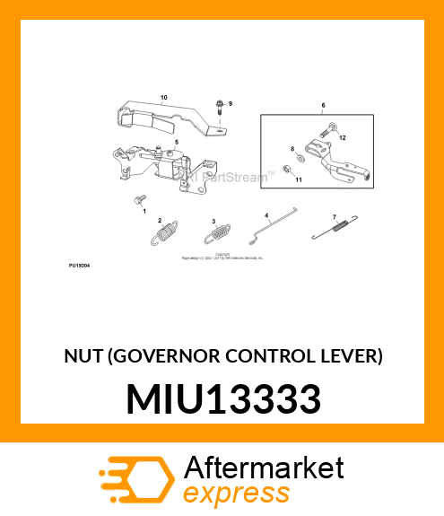 NUT (GOVERNOR CONTROL LEVER) MIU13333