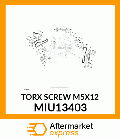 TORX SCREW M5X12 MIU13403