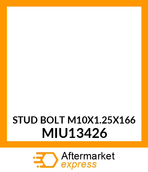 STUD BOLT M10X1.25X166 MIU13426
