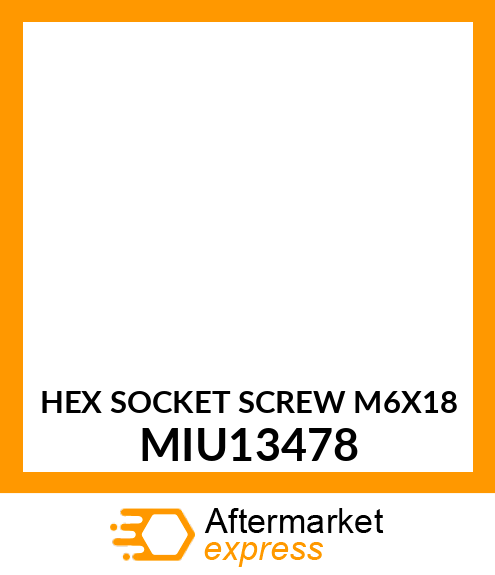 HEX SOCKET SCREW M6X18 MIU13478