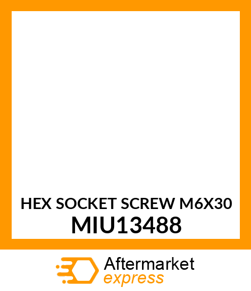 HEX SOCKET SCREW M6X30 MIU13488