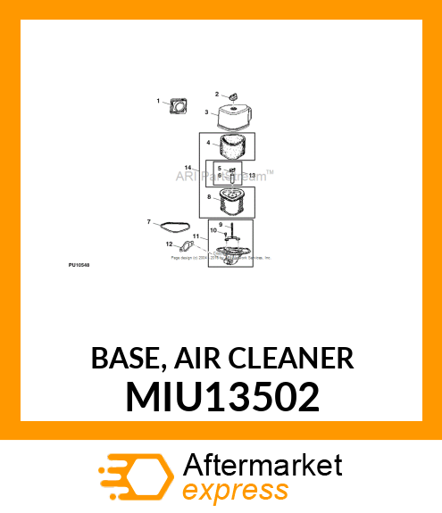 BASE, AIR CLEANER MIU13502