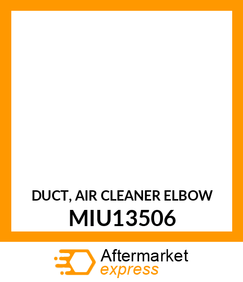 DUCT, AIR CLEANER ELBOW MIU13506