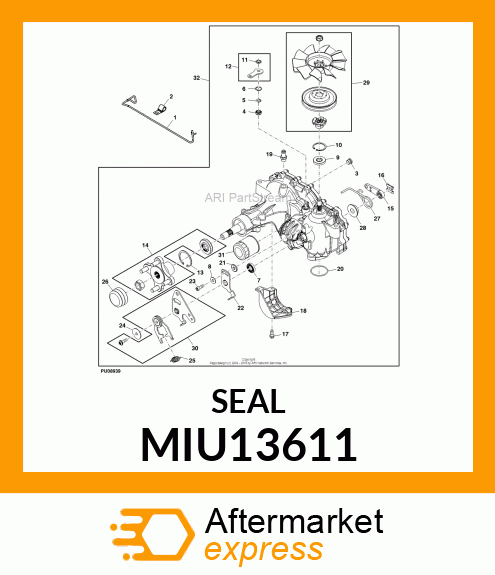 SEAL, LIP 18 X 32 X 7 MIU13611