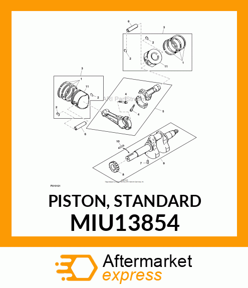 PISTON, STANDARD MIU13854