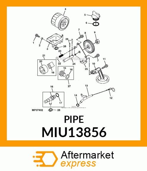 PIPE, OIL GAUGE MIU13856