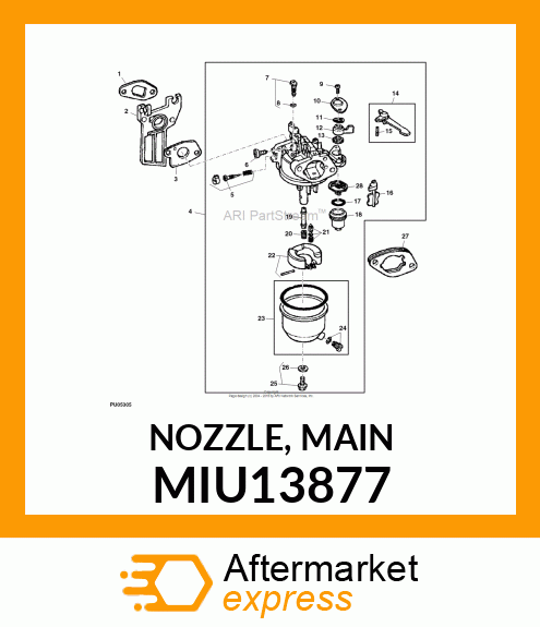 NOZZLE, MAIN MIU13877