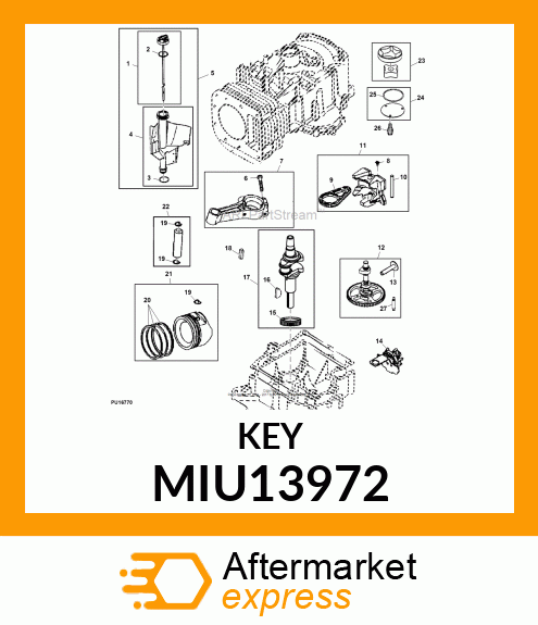 KEY, FLYWHEEL KEY MIU13972