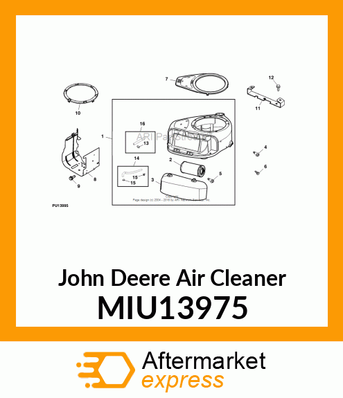 AIR CLEANER, COVER, AIR CLEANER MIU13975