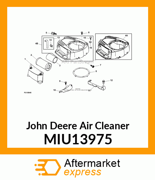 AIR CLEANER, COVER, AIR CLEANER MIU13975