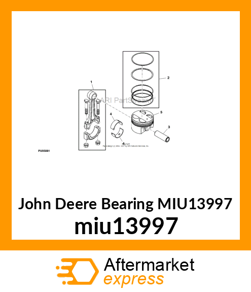 BEARING, CONNECTING ROD (SET OF 6) miu13997