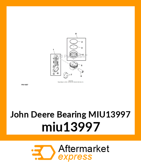 BEARING, CONNECTING ROD (SET OF 6) miu13997