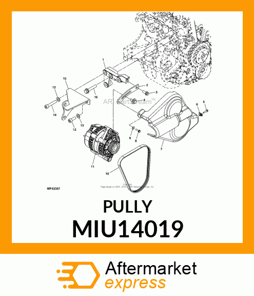 PULLEY, ALTERNATOR MIU14019