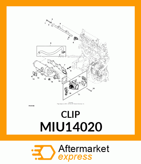 CLIP, FUEL INJECTOR MIU14020