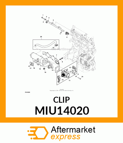 CLIP, FUEL INJECTOR MIU14020