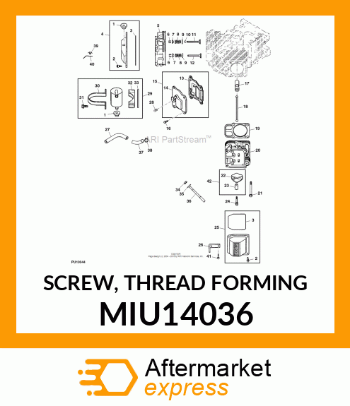 SCREW, THREAD FORMING MIU14036