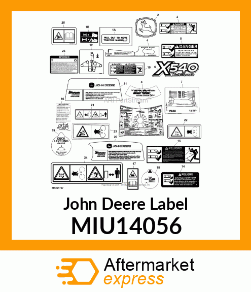 LABEL, WARNING MIU14056