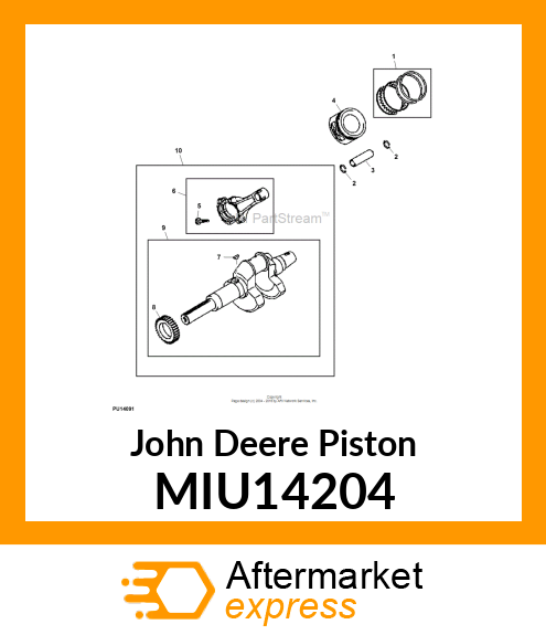 PISTON, PISTON, ENGINE MIU14204