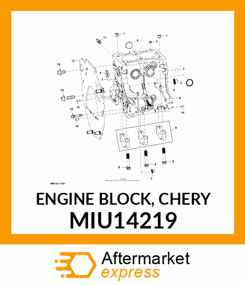 ENGINE BLOCK, CHERY MIU14219