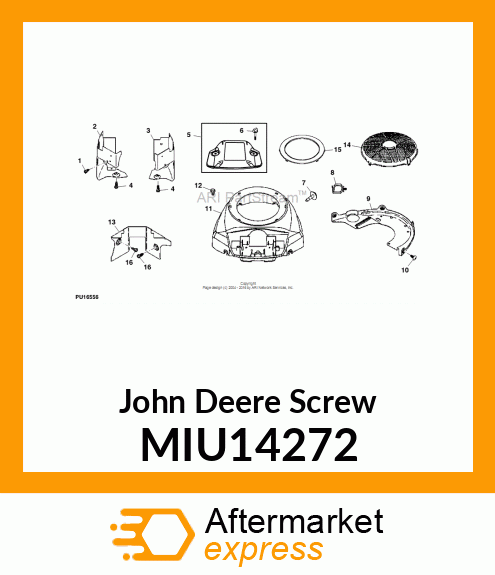 SCREW, SCREW, AIR GUIDE COVER MIU14272