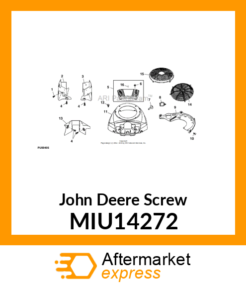 SCREW, SCREW, AIR GUIDE COVER MIU14272