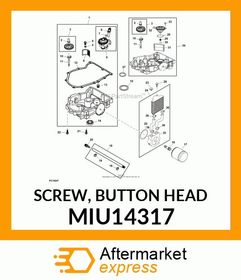 SCREW, BUTTON HEAD MIU14317