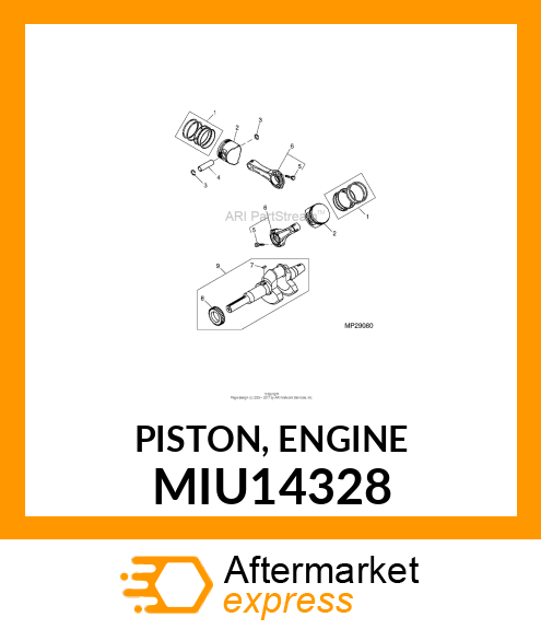 PISTON, ENGINE MIU14328