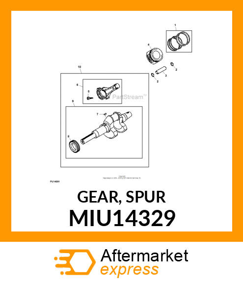 GEAR, SPUR MIU14329