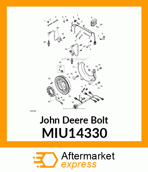 BOLT, FLANGED, 6X8 MIU14330