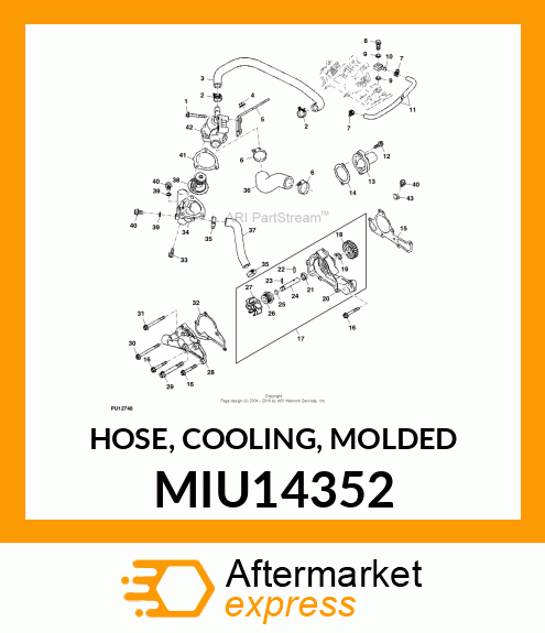 HOSE, COOLING, MOLDED MIU14352