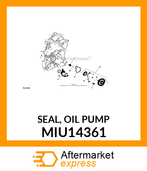 SEAL, OIL PUMP MIU14361