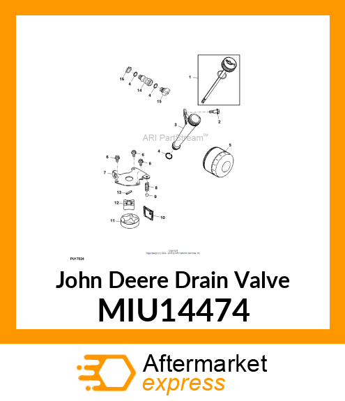 DRAIN VALVE, TUBE, DRAIN VALVE MIU14474