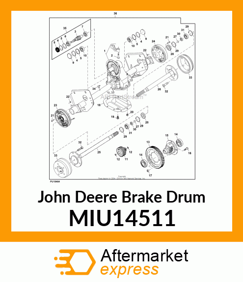 ASSEMBLY, BRAKE (L.H) MIU14511