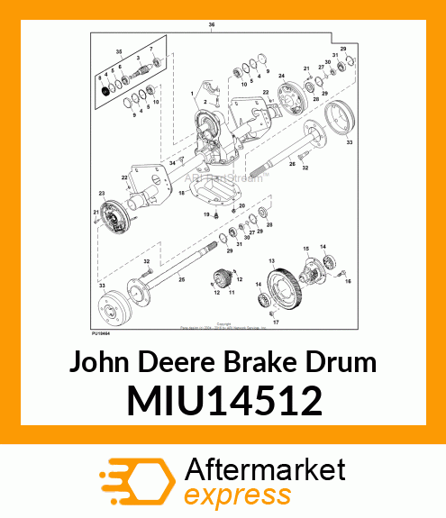 ASSEMBLY, BRAKE (R.H) MIU14512