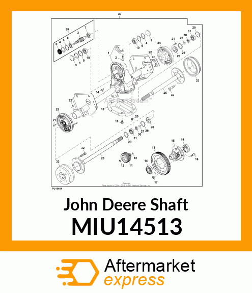 SHAFT, AXLE (L.H) MIU14513