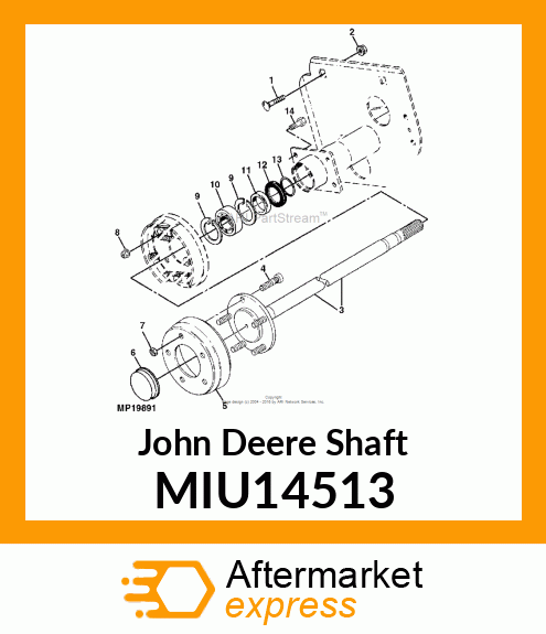 SHAFT, AXLE (L.H) MIU14513