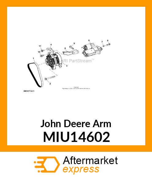 GENERATOR ADJUSTING ARM MIU14602