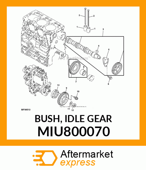 BUSH, IDLE GEAR MIU800070