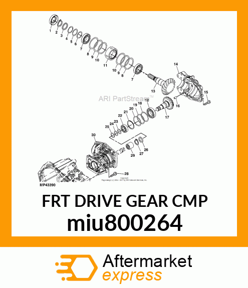 FRT DRIVE GEAR CMP miu800264