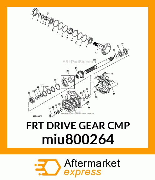 FRT DRIVE GEAR CMP miu800264