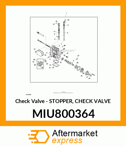 Check Valve - STOPPER, CHECK VALVE MIU800364