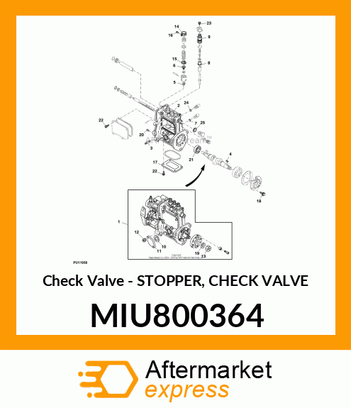 Check Valve - STOPPER, CHECK VALVE MIU800364