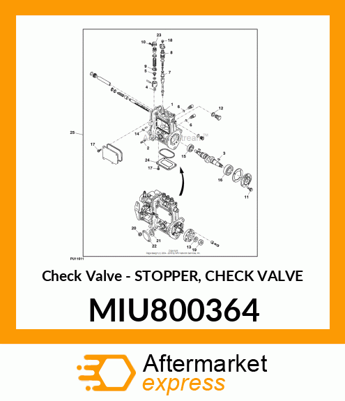 Check Valve - STOPPER, CHECK VALVE MIU800364