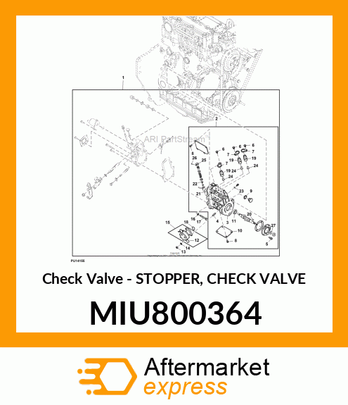 Check Valve - STOPPER, CHECK VALVE MIU800364