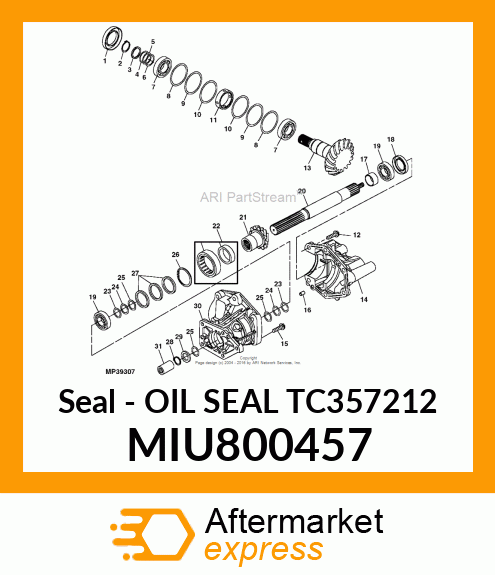 Seal - OIL SEAL TC357212 MIU800457