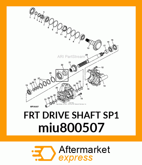 FRT DRIVE SHAFT SP1 miu800507