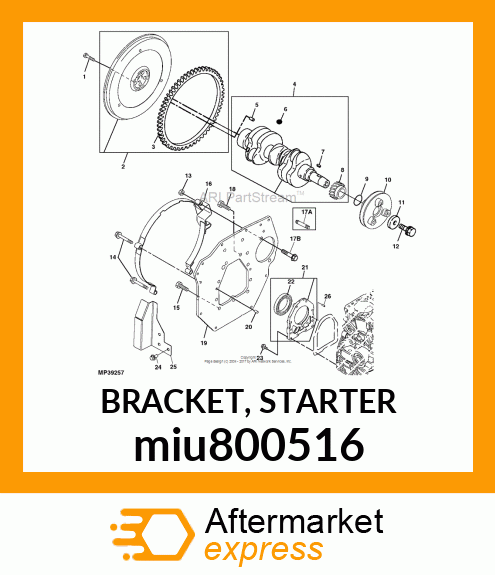 BRACKET, STARTER miu800516