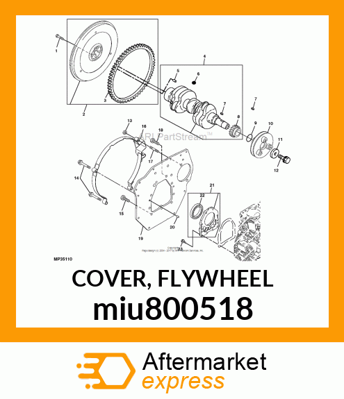 COVER, FLYWHEEL miu800518