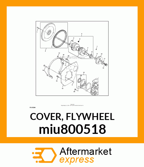 COVER, FLYWHEEL miu800518