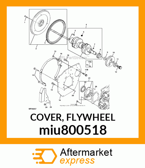 COVER, FLYWHEEL miu800518